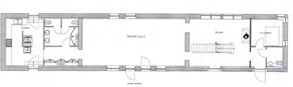 Cottage plan : the ground floor