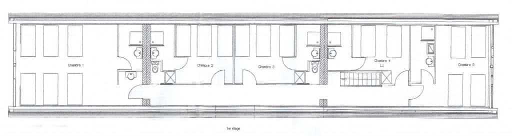 Plan du gîte : à l'étage